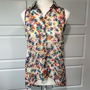 Ambiance Apparel SM Women's Floral Sleeveless Women's‎ Top